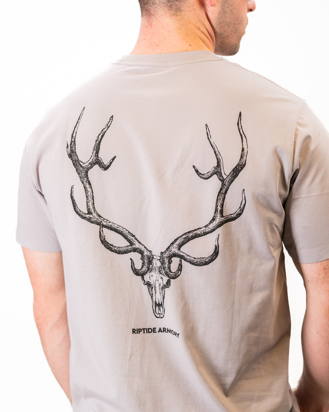 Grey Antlers Tee