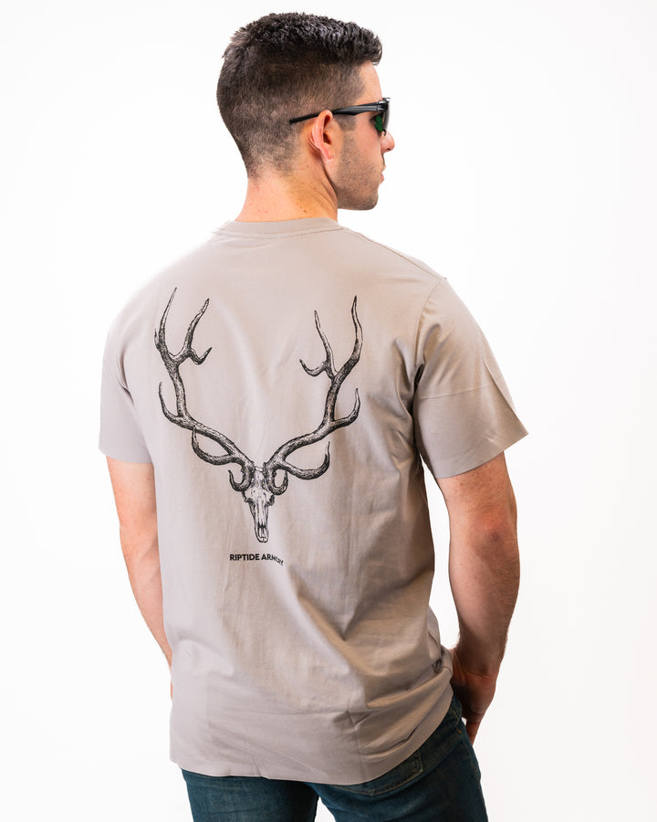 Grey Antlers Tee